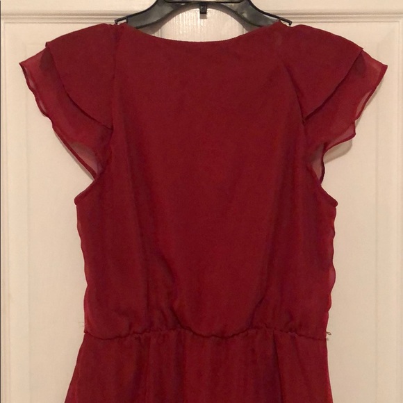 100% polyester red dress, size medium - Picture 4 of 4